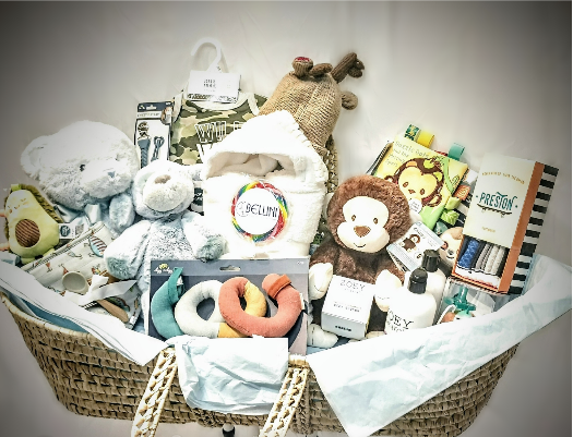 Baby shower store baskets for boy